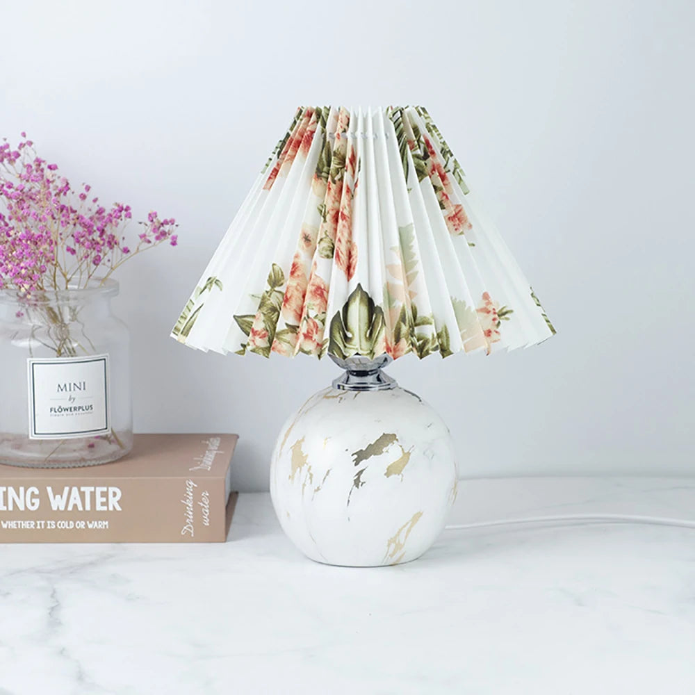 Vintage Ceramic Table Lamp with LED