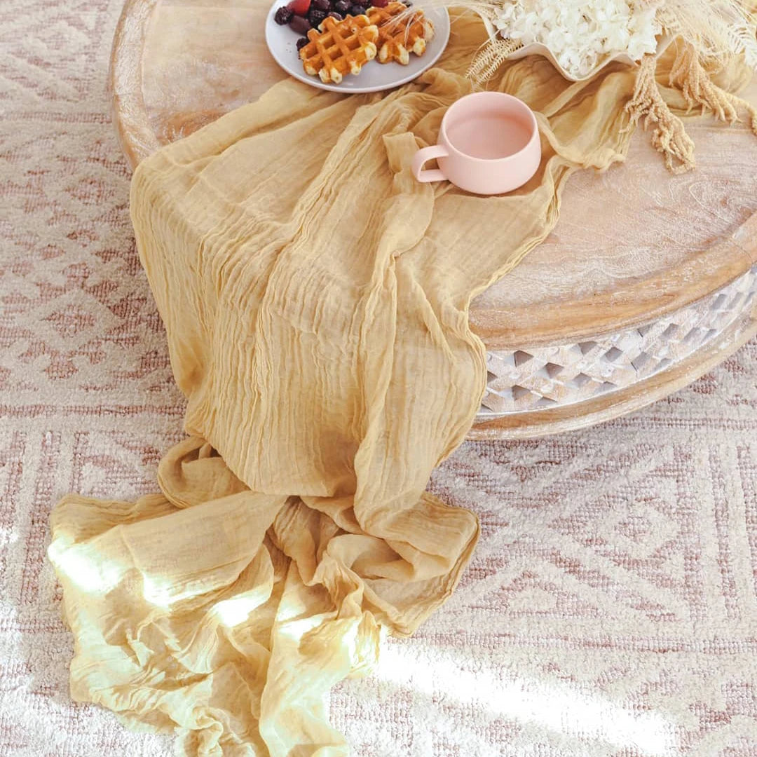 Vintage Gauze Table Runner – 100% Polyester