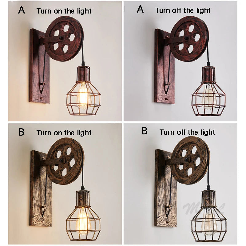 Vintage Industrial LED Wall Sconce