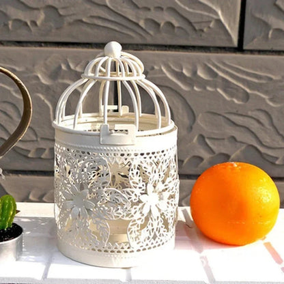 Vintage Metal Bird Cage Candle Holder