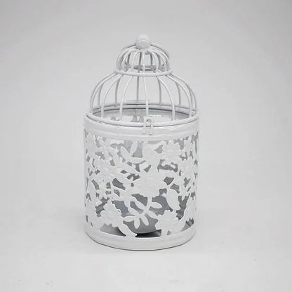 Vintage Metal Bird Cage Candle Holder