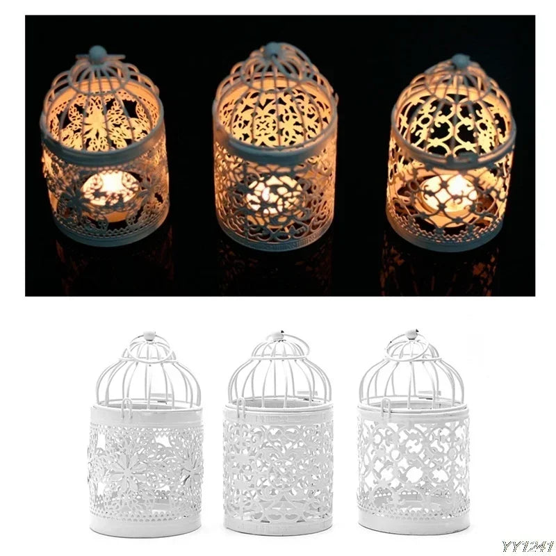 Vintage Metal Bird Cage Candle Holder