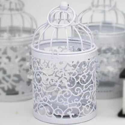 Vintage Metal Bird Cage Candle Holder