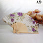 Vintage Silk Flower Pattern Hand Fan