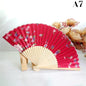 Vintage Silk Flower Pattern Hand Fan