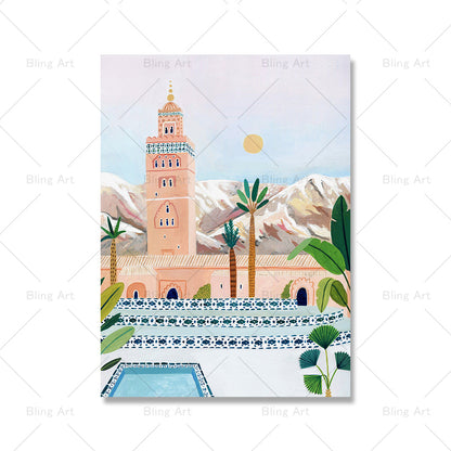 Vintage Travel City Canvas Art