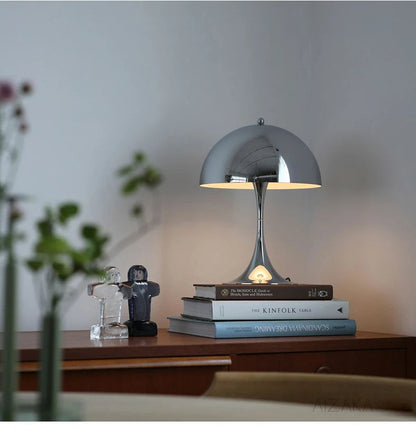 Vintage White Mushroom Desk Lamp