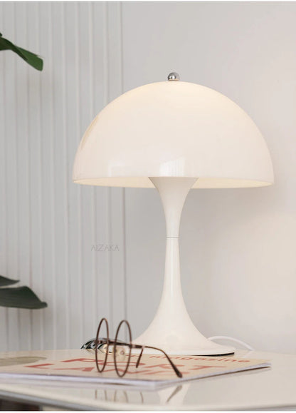 Vintage White Mushroom Desk Lamp