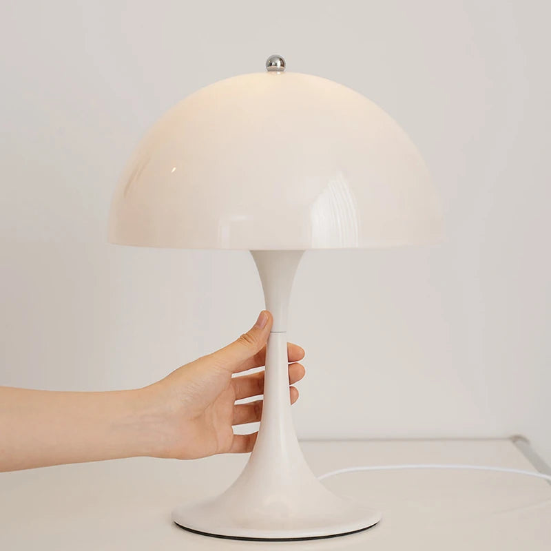 Vintage White Mushroom Desk Lamp