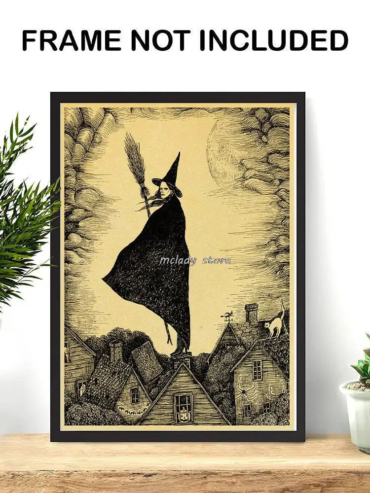 Vintage Witch Life Wall Art