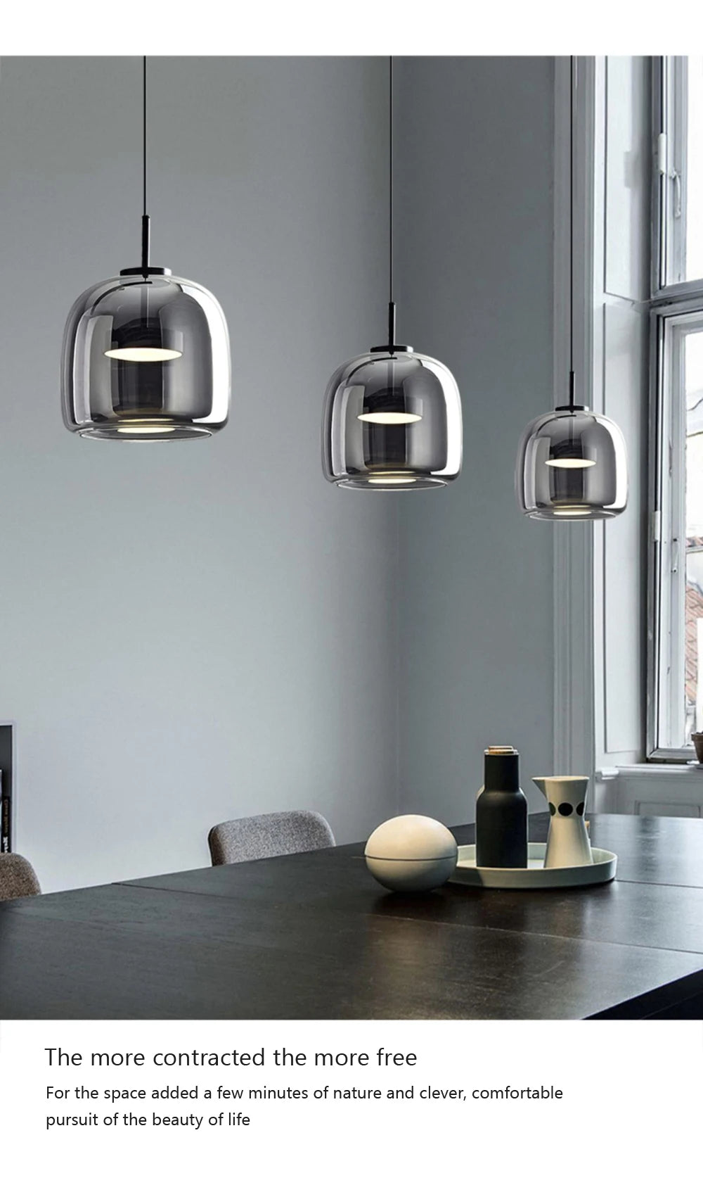 WADBTY Modern Glass Pendant Light