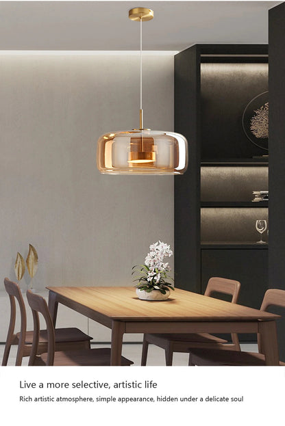 WADBTY Modern Glass Pendant Light