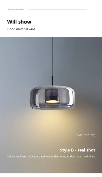 WADBTY Modern Glass Pendant Light