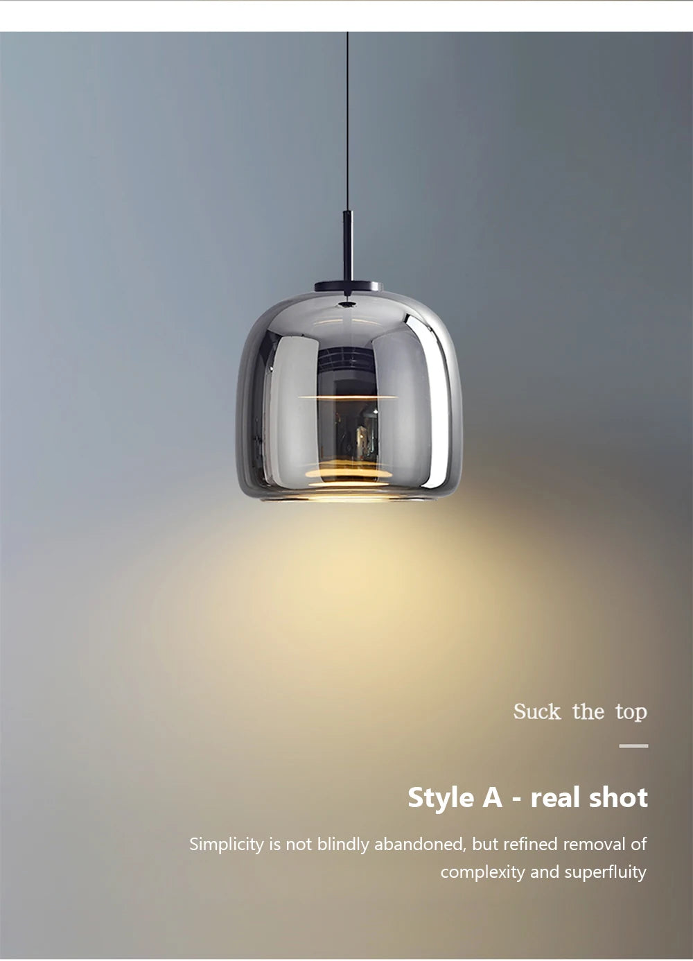 WADBTY Modern Glass Pendant Light