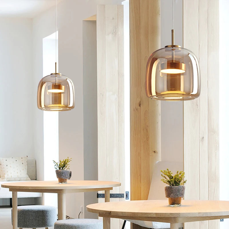 WADBTY Modern Glass Pendant Light