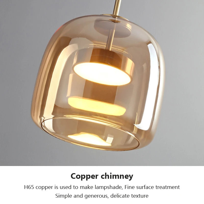 WADBTY Modern Glass Pendant Light