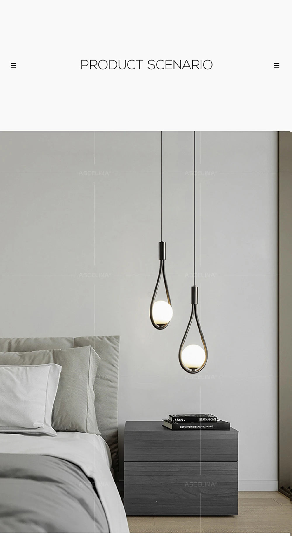 WADBTY Nordic Glass Pendant Light