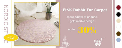 WESSD Luxury Faux Rabbit Fur Rug