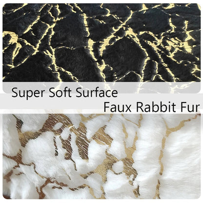 WESSD Luxury Faux Rabbit Fur Rug