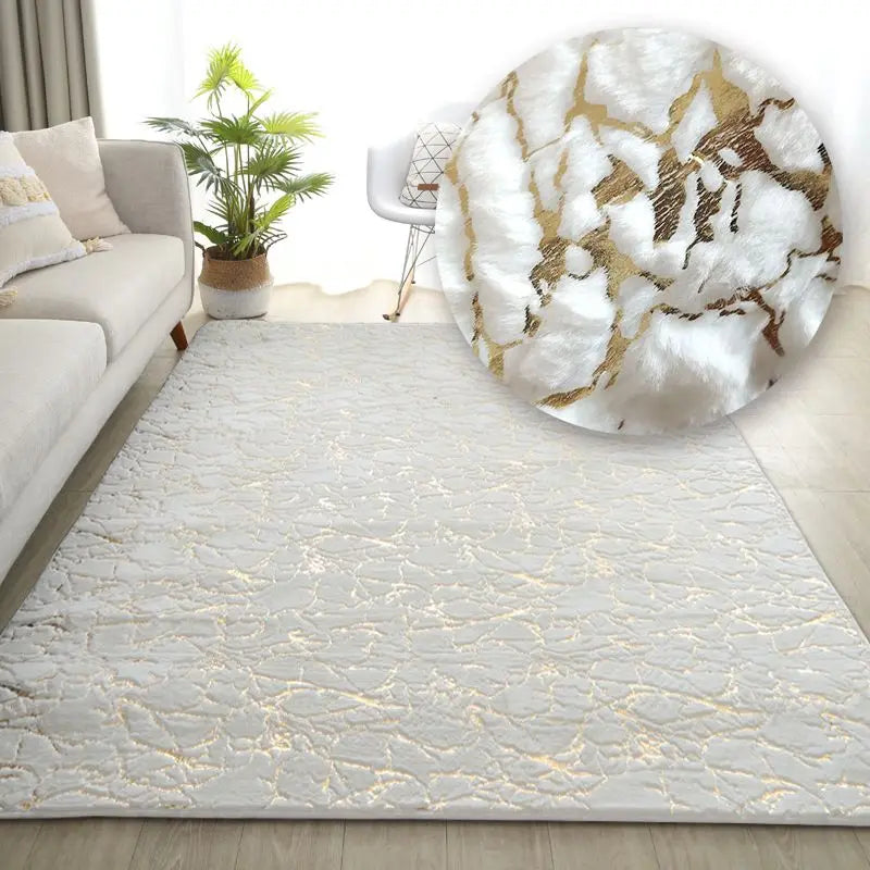 WESSD Luxury Faux Rabbit Fur Rug