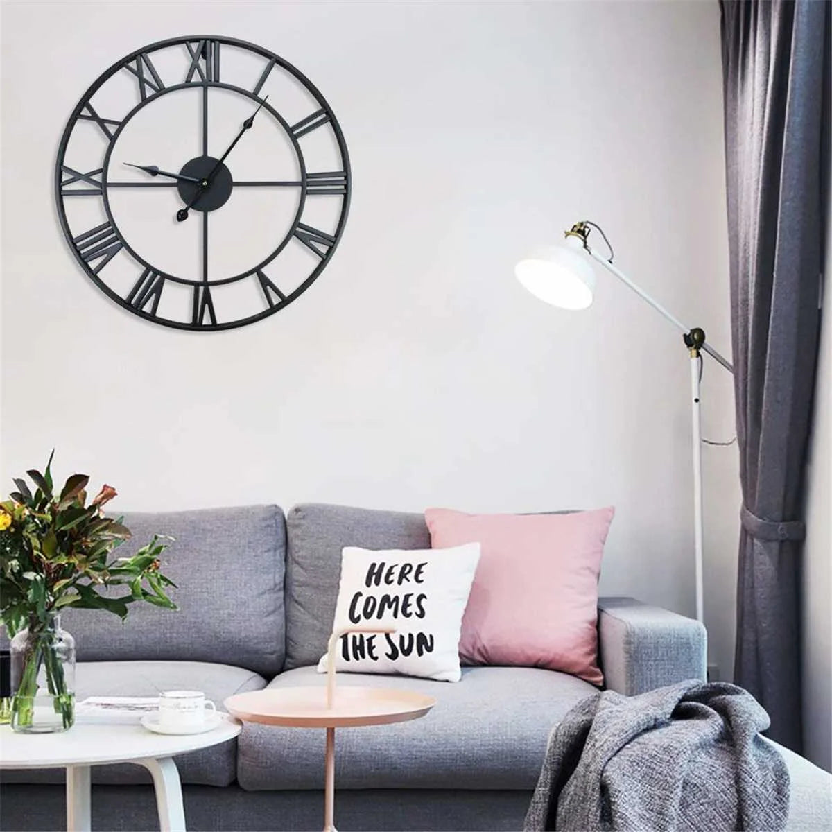 WOKLOK 40cm Retro Metal Wall Clock