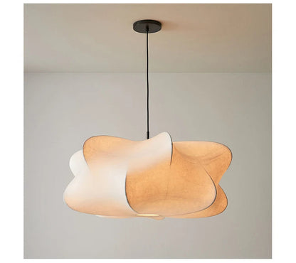 Wabi Sabi Hand-Knitted Silk Pendant Lamp for Elegant Spaces