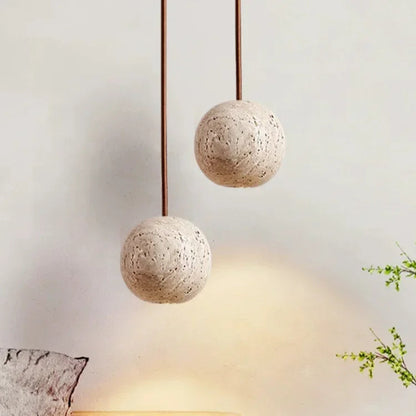 Wabi Sabi Natural Stone Pendant Light