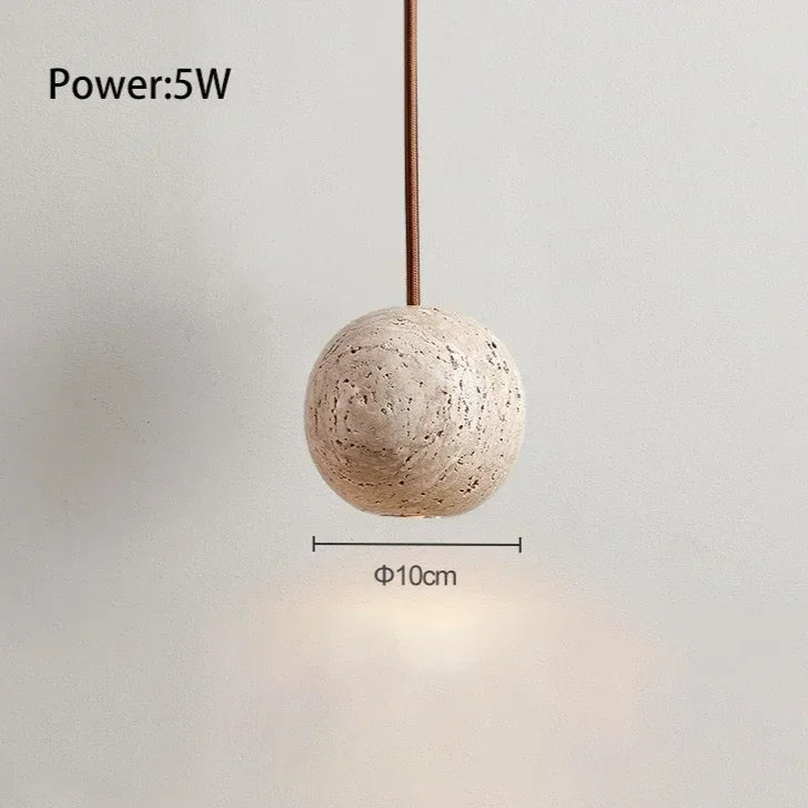 Wabi Sabi Natural Stone Pendant Light