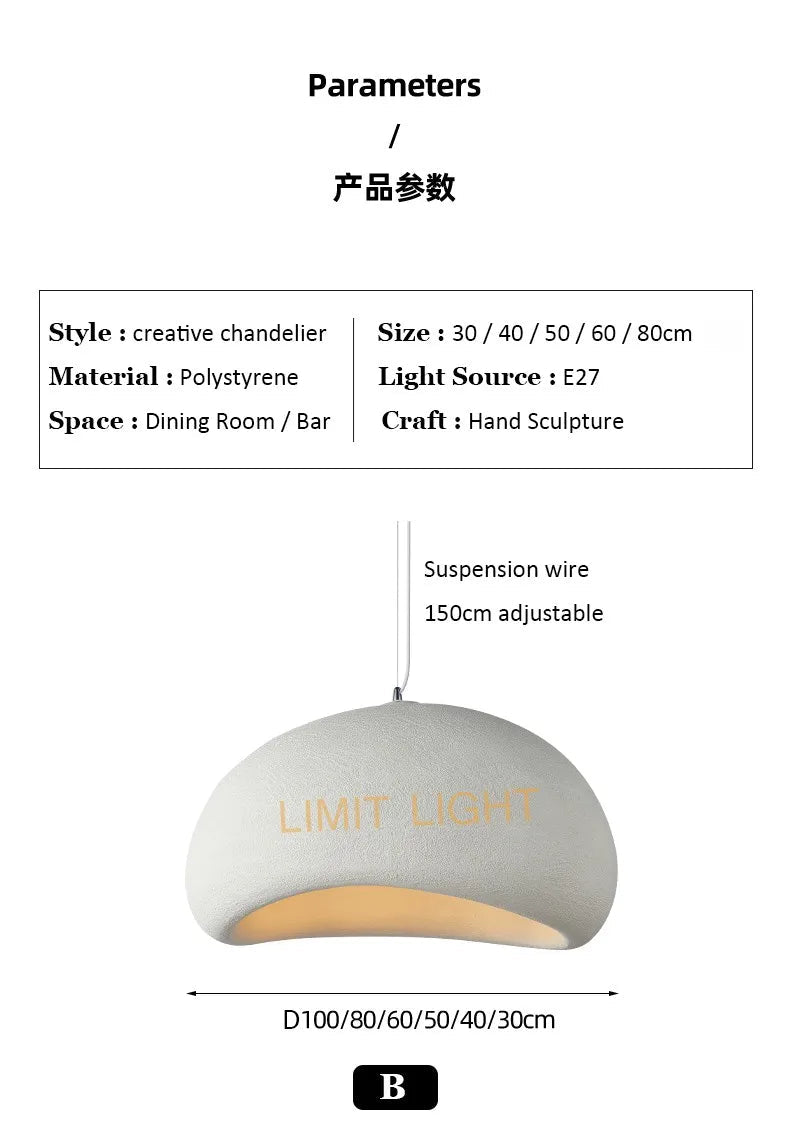 Wabi Sabi Pendant Light - White