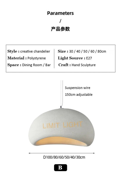 Wabi Sabi Pendant Light - White