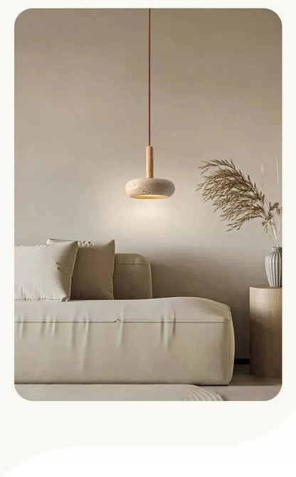 Wabi Sabi Travertine LED Pendant Light