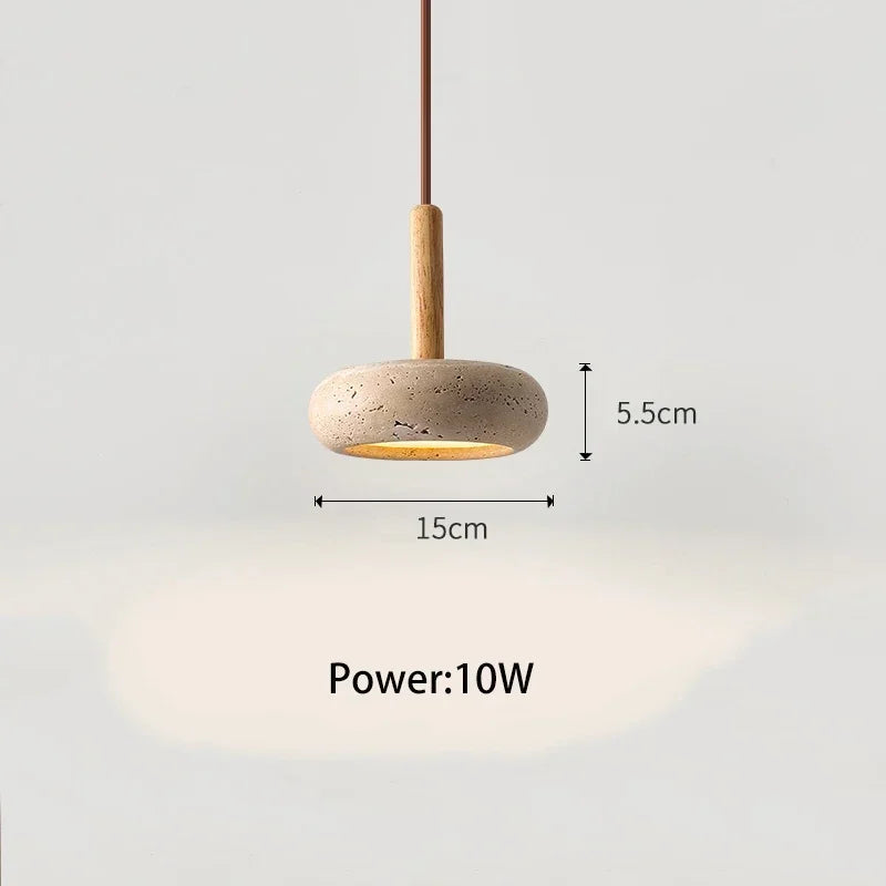 Wabi Sabi Travertine LED Pendant Light