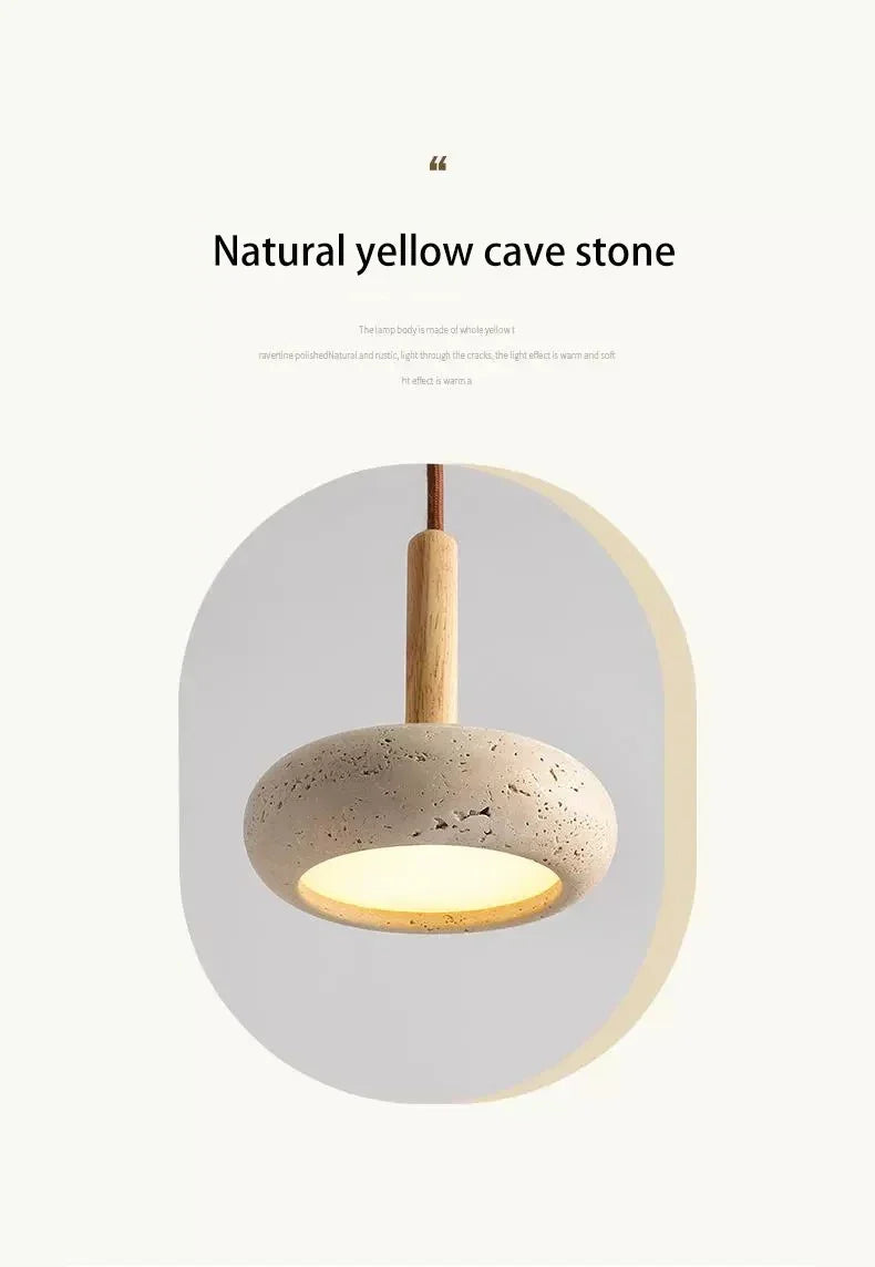 Wabi Sabi Travertine LED Pendant Light