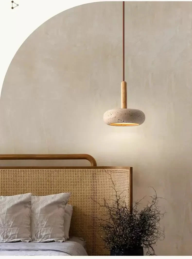 Wabi Sabi Travertine LED Pendant Light