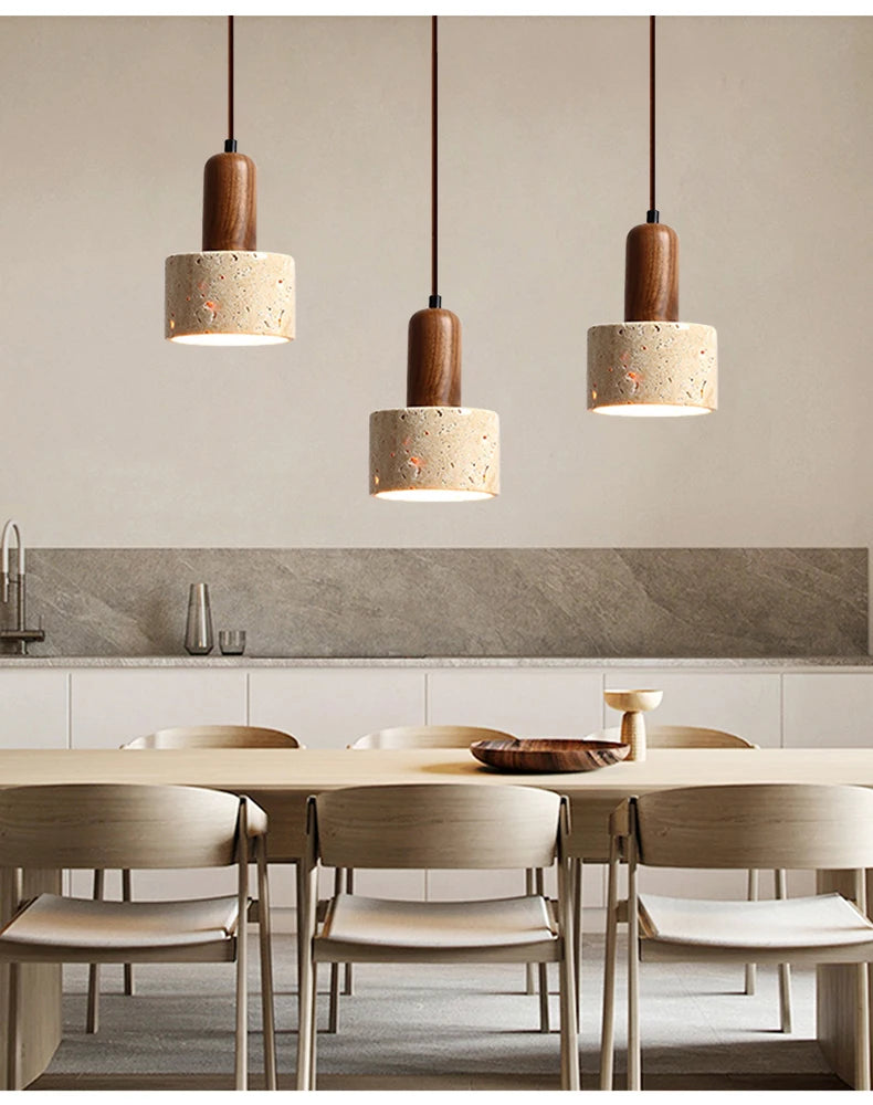 Wabi Sabi Travertine Pendant Lamp