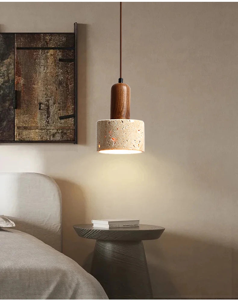 Wabi Sabi Travertine Pendant Lamp