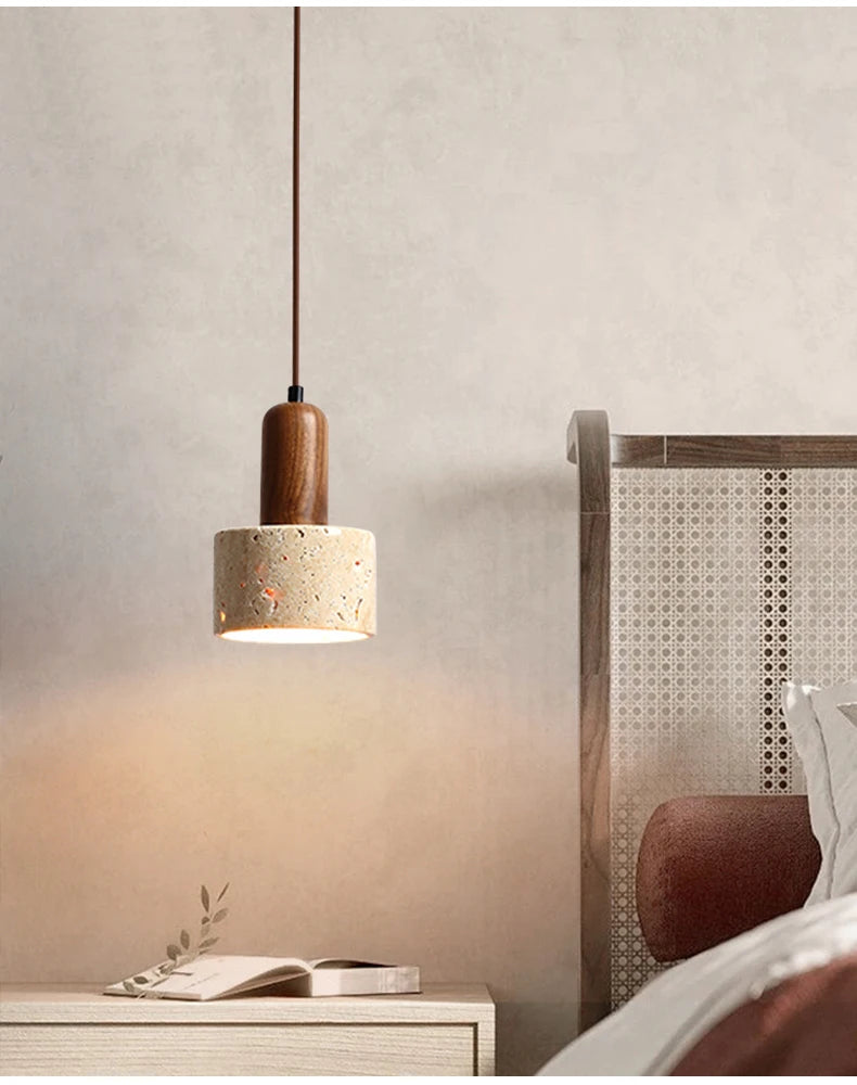 Wabi Sabi Travertine Pendant Lamp