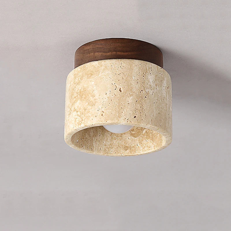 Wabi Sabi Yellow Marble Ceiling Light