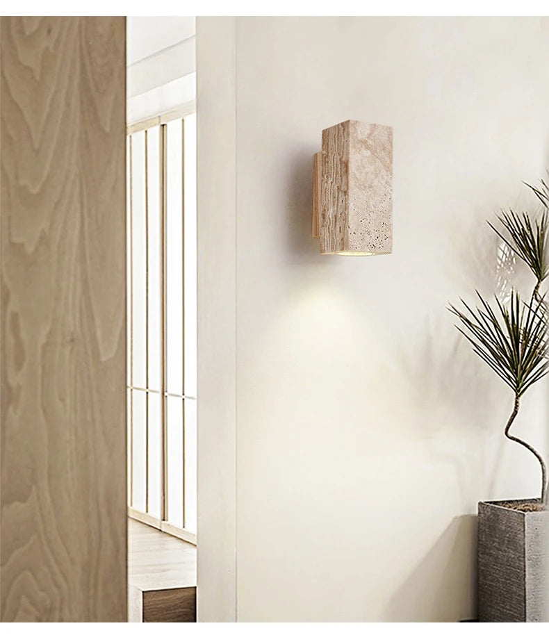 Wabi Sabi Yellow Marble Wall Lamp