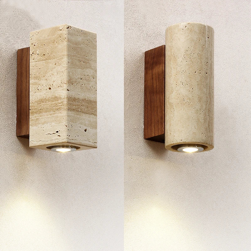 Wabi Sabi Yellow Marble Wall Lamp