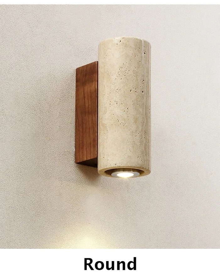 Wabi Sabi Yellow Marble Wall Lamp