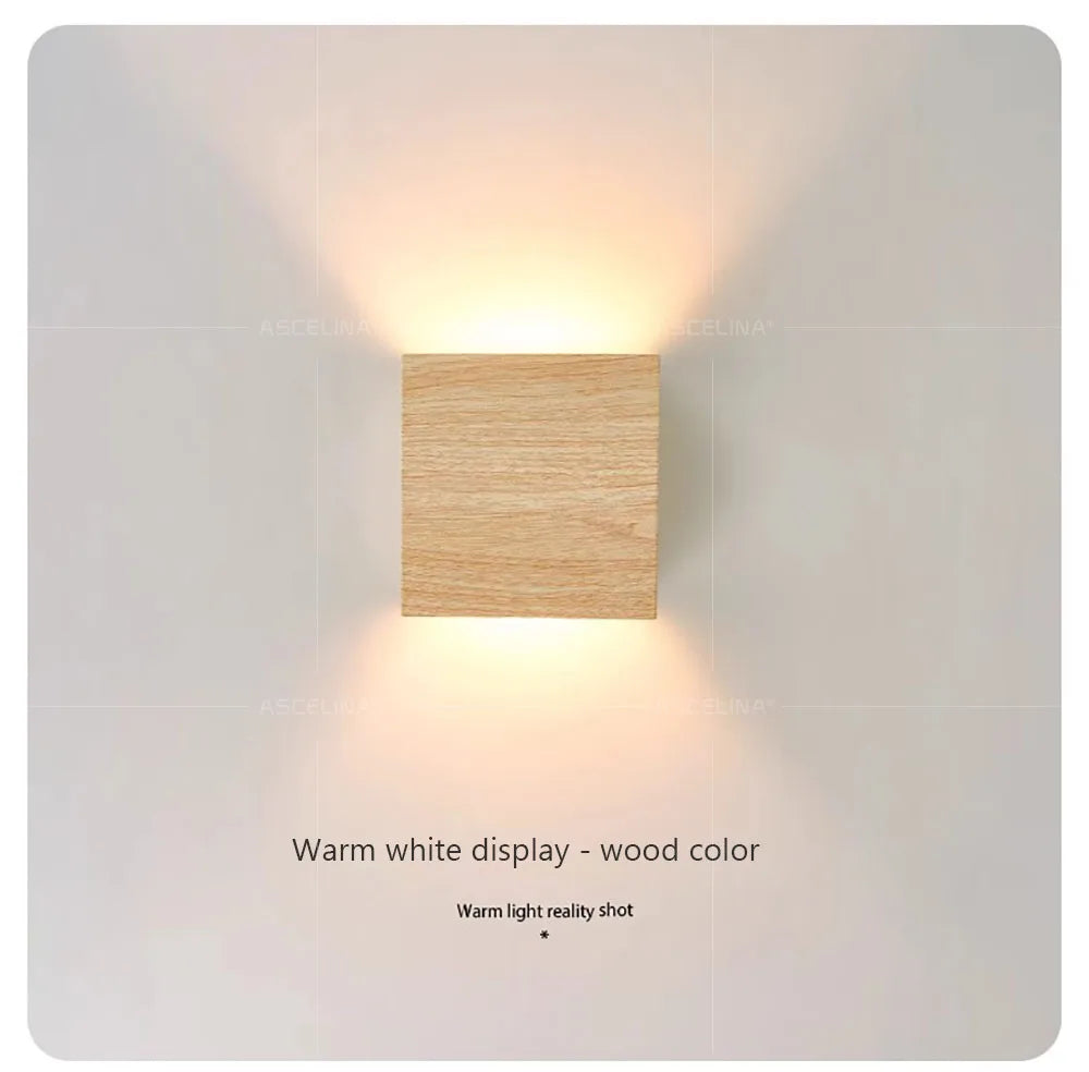 Walnut Nordic Wood Wall Lamp