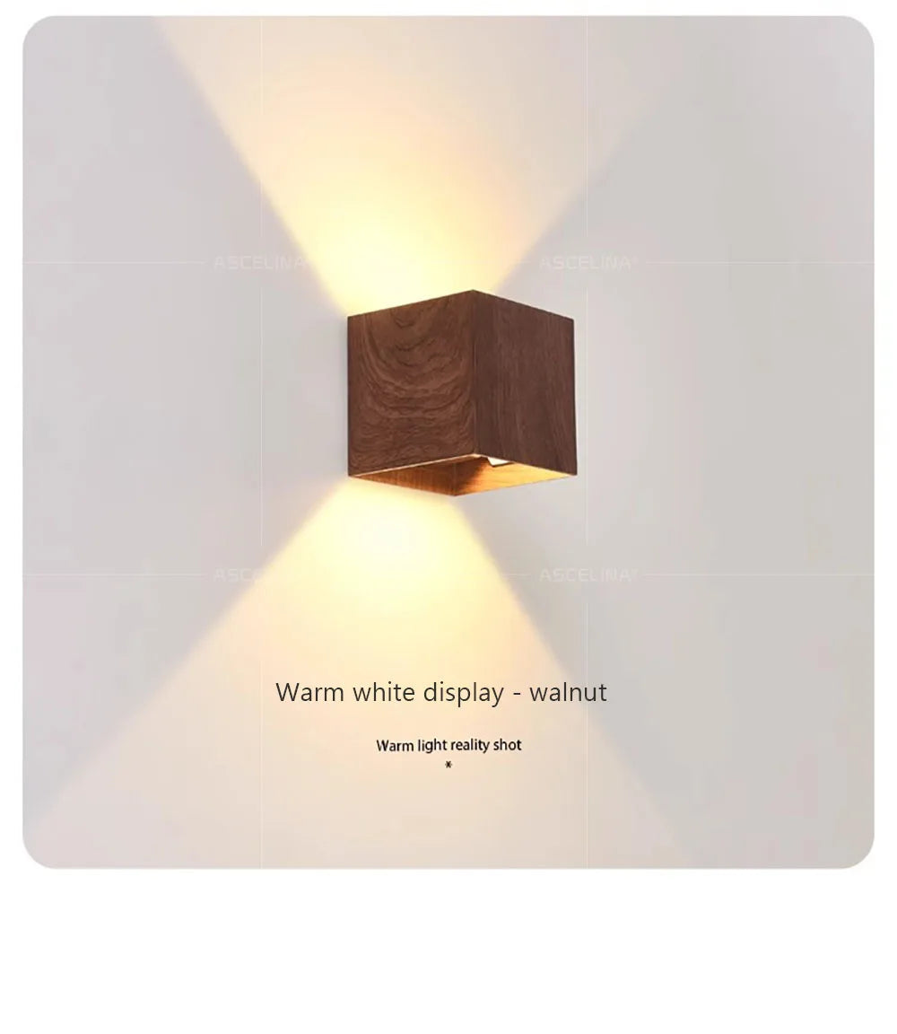 Walnut Nordic Wood Wall Lamp