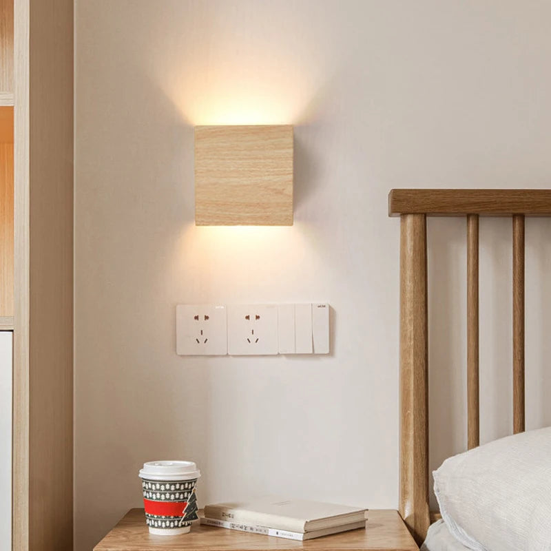 Walnut Nordic Wood Wall Lamp