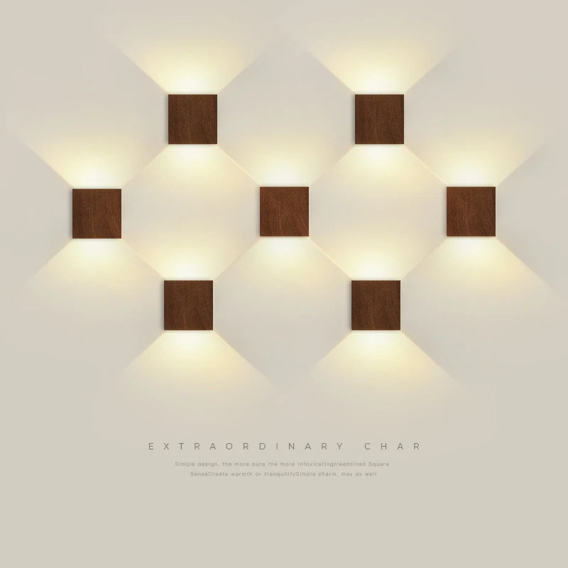 Walnut Nordic Wood Wall Lamp