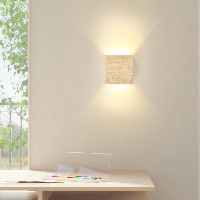 Walnut Nordic Wood Wall Lamp