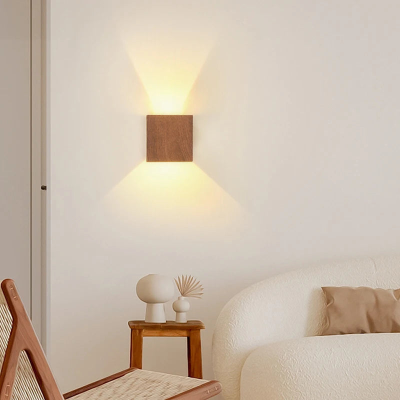 Walnut Nordic Wood Wall Lamp