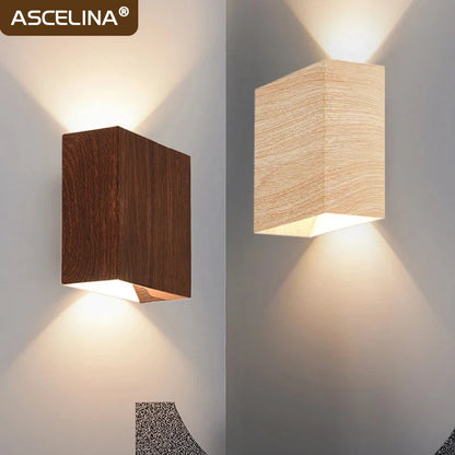 Walnut Nordic Wood Wall Lamp