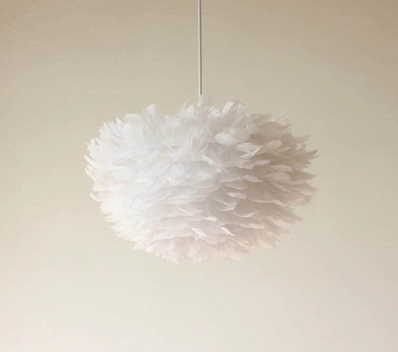 Warm Feather Chandelier for Modern Spaces