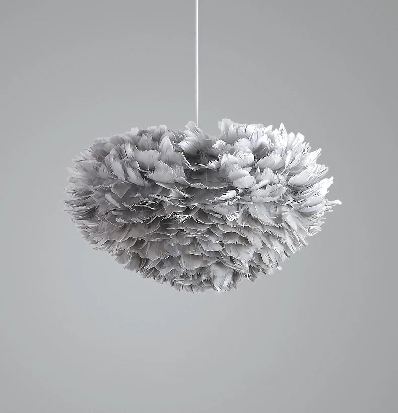 Warm Feather Chandelier for Modern Spaces